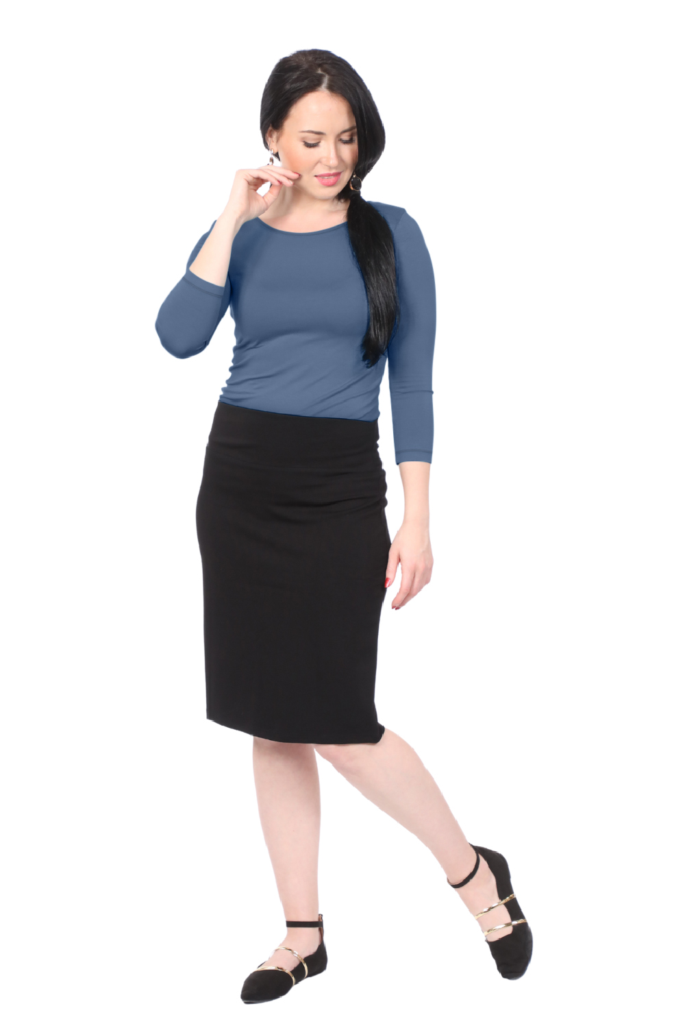 Pencil Skirt for Women in Lightweight Cotton Spandex