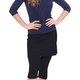 Womens Running Sports/Swim Mid-Thigh Skirt With Leggings