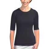 Fitted Layering Shell - Modest Round Neck with Elbow Sleeves