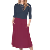 The Perfect A-Line Midi Skirt with Pockets