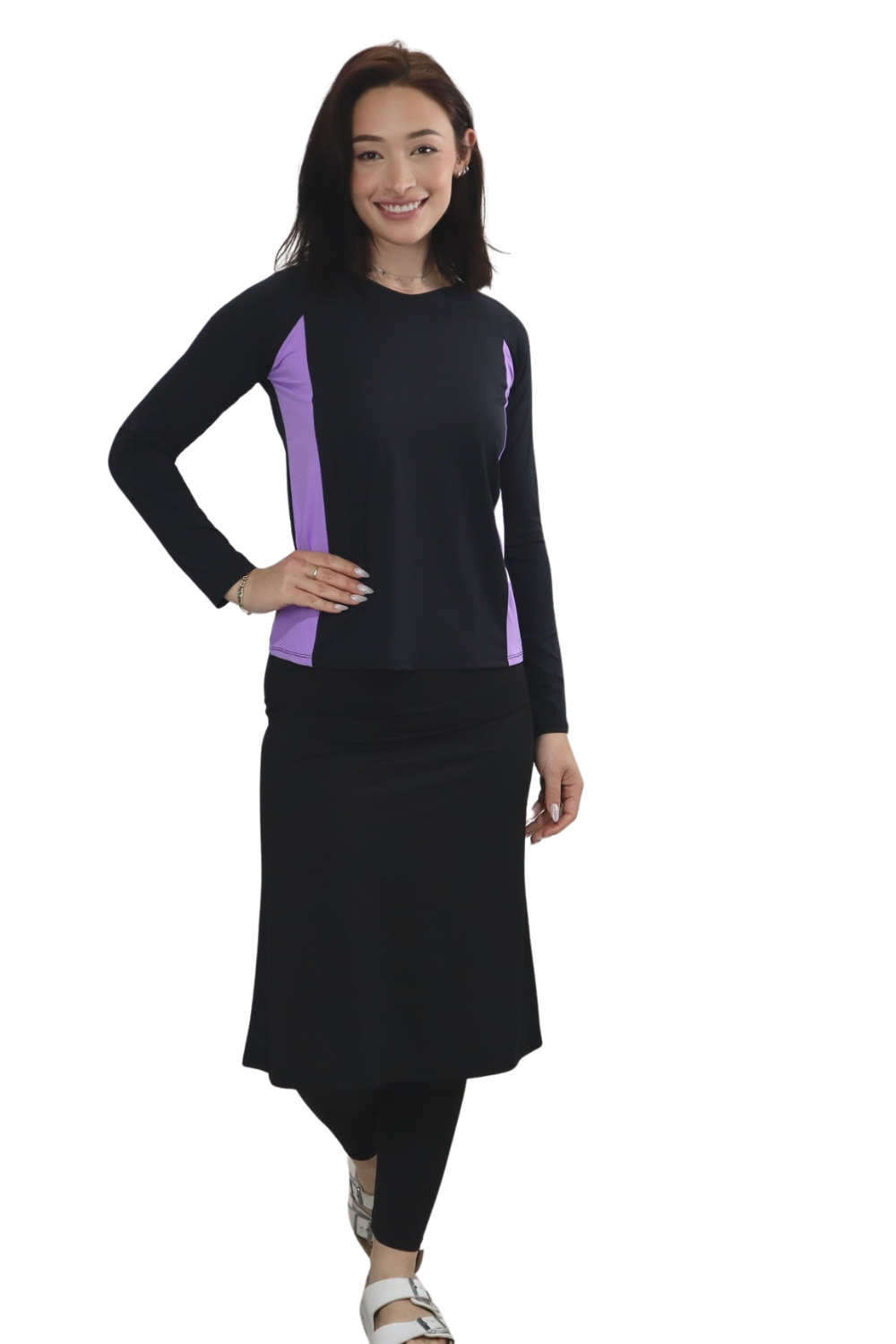 Women's Swim/Sport Skirt With Long Leggings