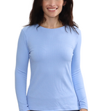 Long Sleeve Nylon Rib Fitted Top