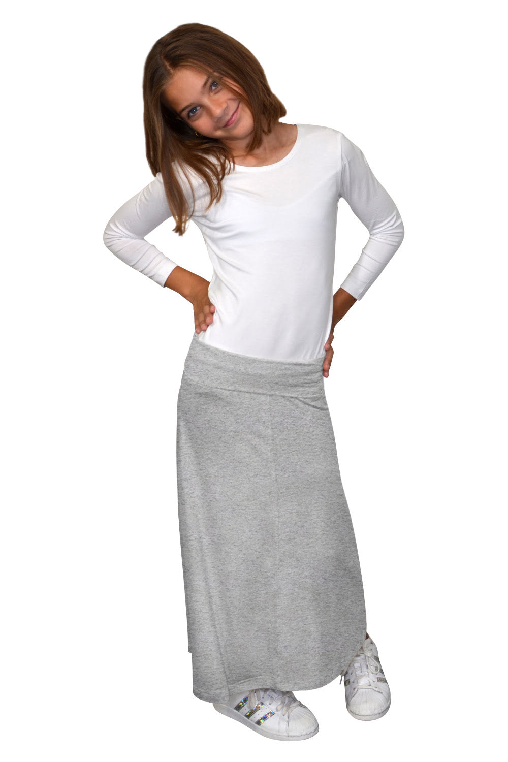 Maxi Skirt for Girls Flowing A-line