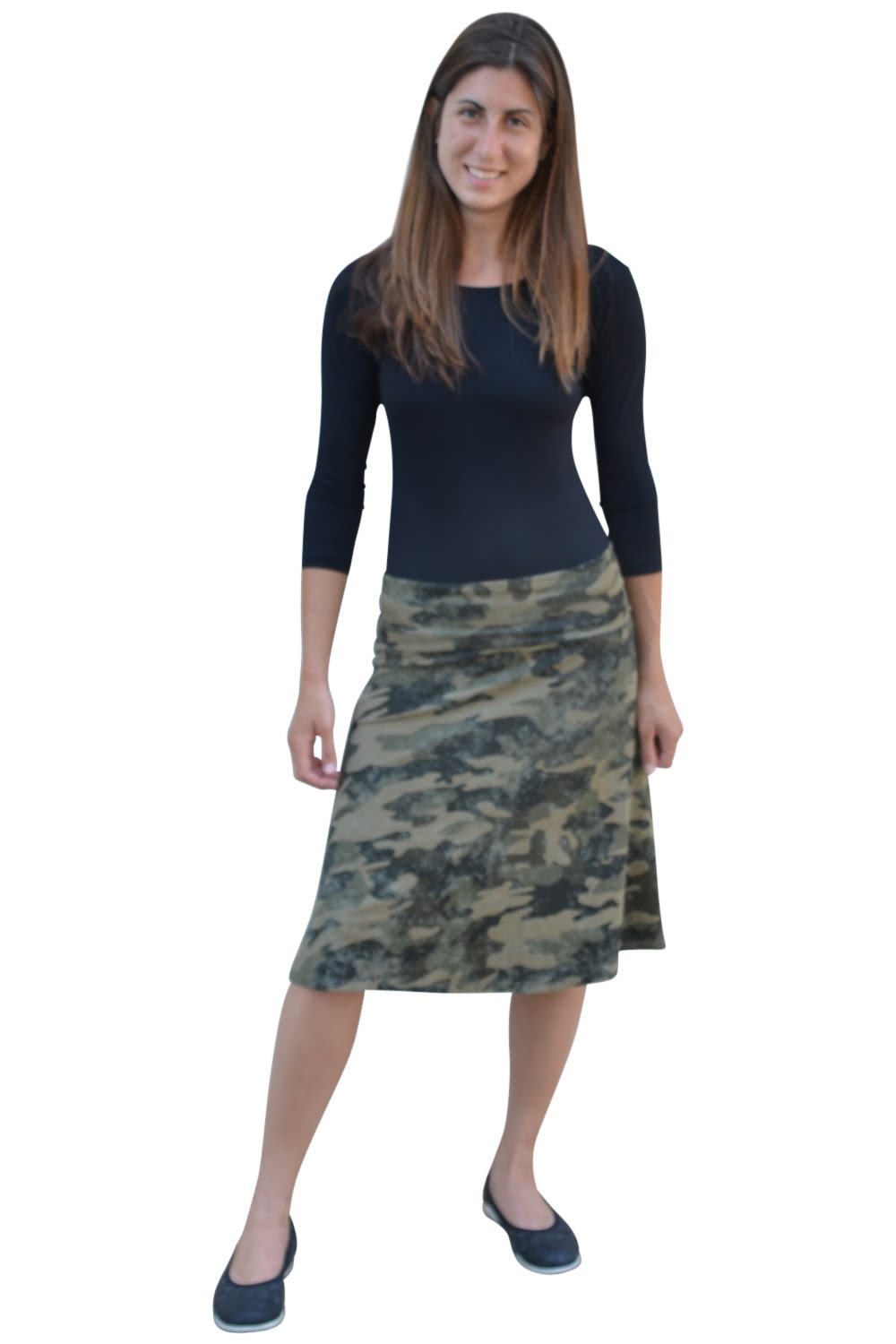 Knee Length A-Line Skirt for Women