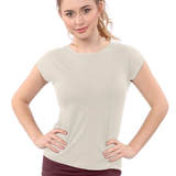 Cap Sleeve Layering Top with Modest Crew Neck - Comfort Basics