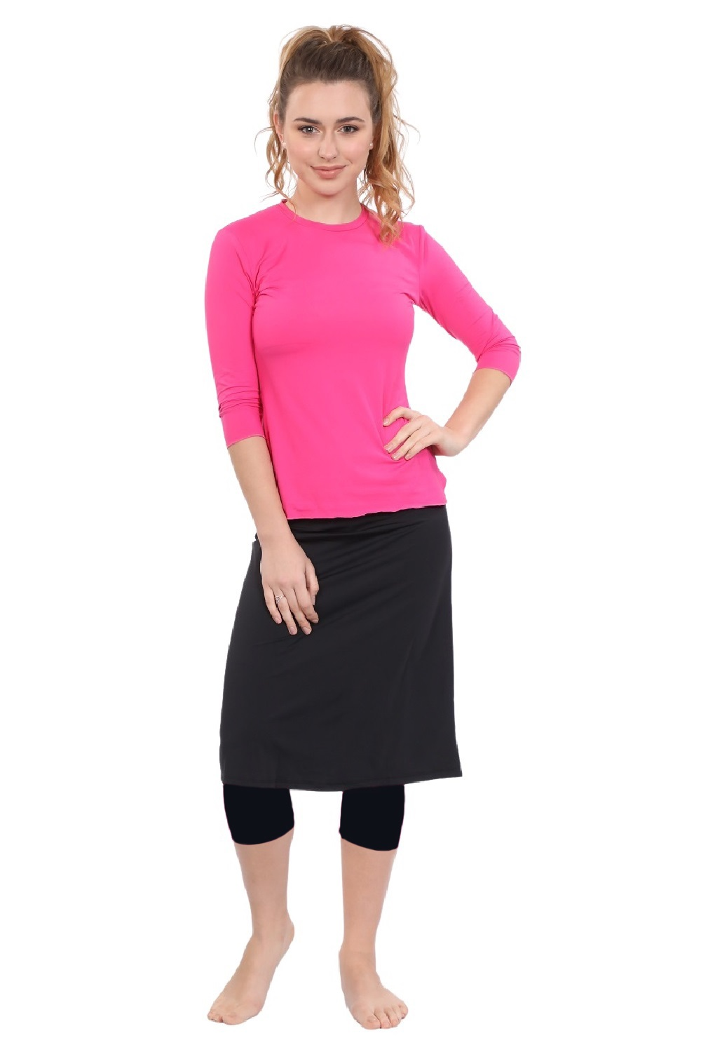 Womens Athletic Sports Skirt / Swim Skirt With Leggings