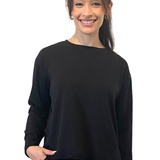 Classic French Terry Sweatshirt - Modest Crew Neck Long Sleeve