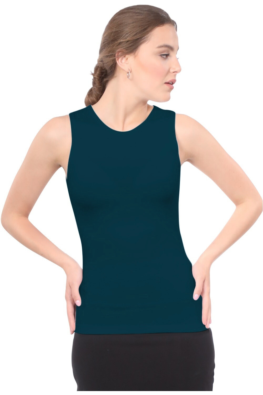 Premium Sleeveless Shell Top with Full Shoulder Coverage - Layering Tank Top