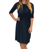 Classic Knee Length A-Line T-Shirt Dress