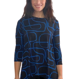 Modest Handkerchief Tunic Top - 3/4 Sleeve Comfort Flow Design