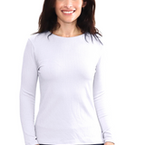 Long Sleeve Nylon Rib Fitted Top