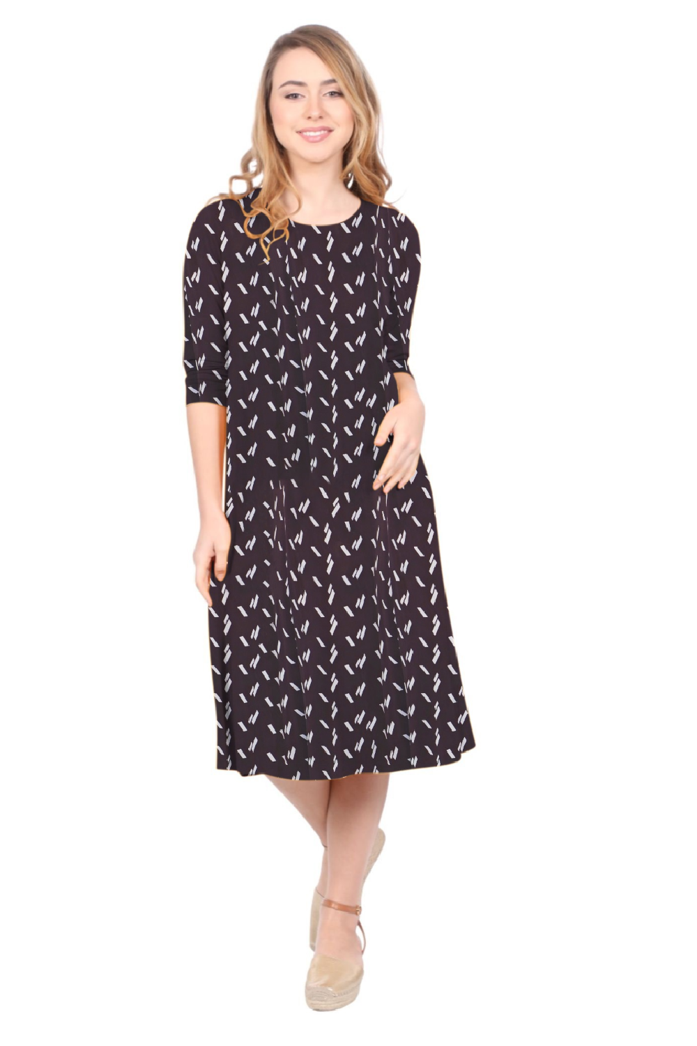 Past The Knee T-Shirt Dress - Comfortable A-Line Silhouette