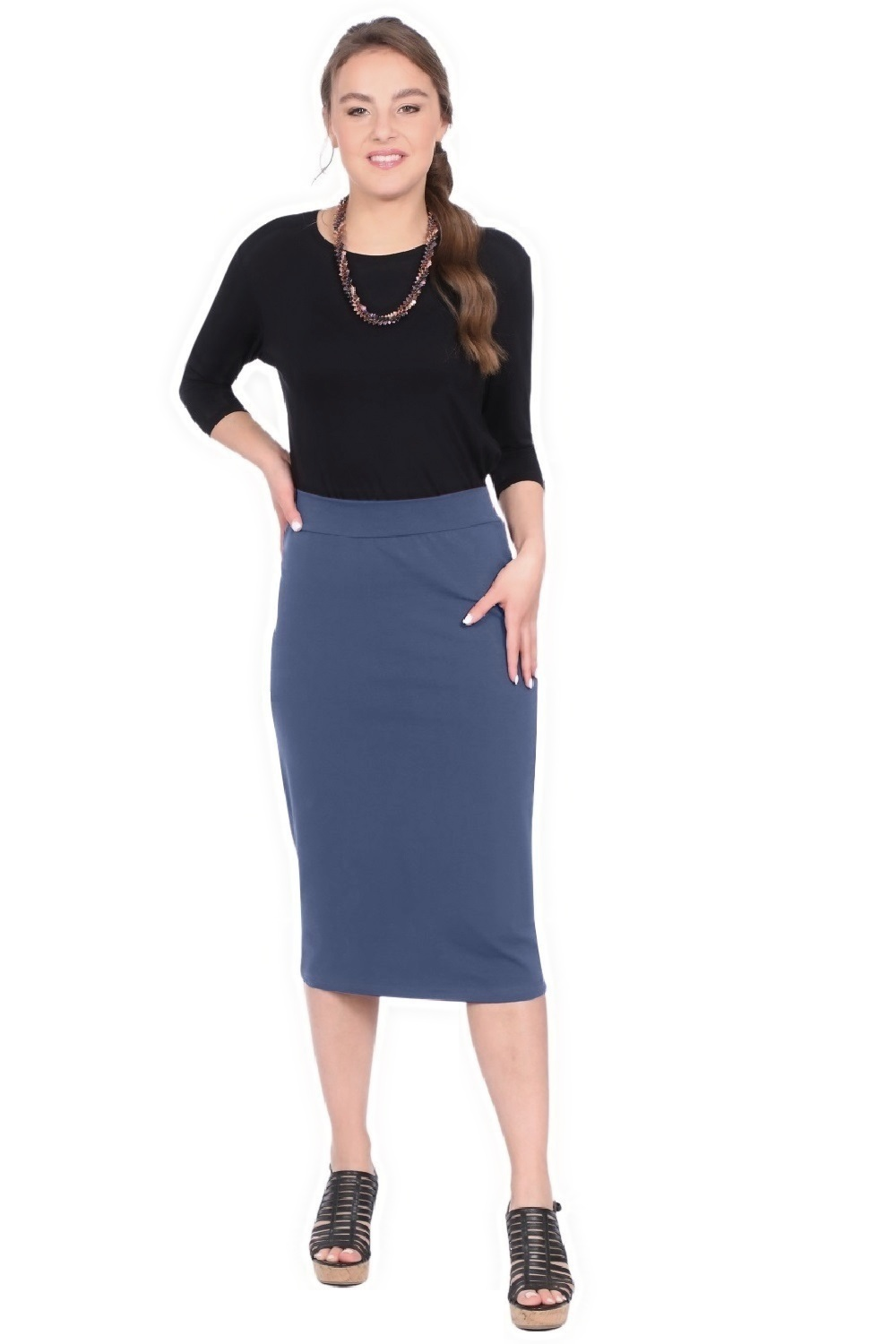 Mid-Calf Pencil Skirt - Versatile Classic