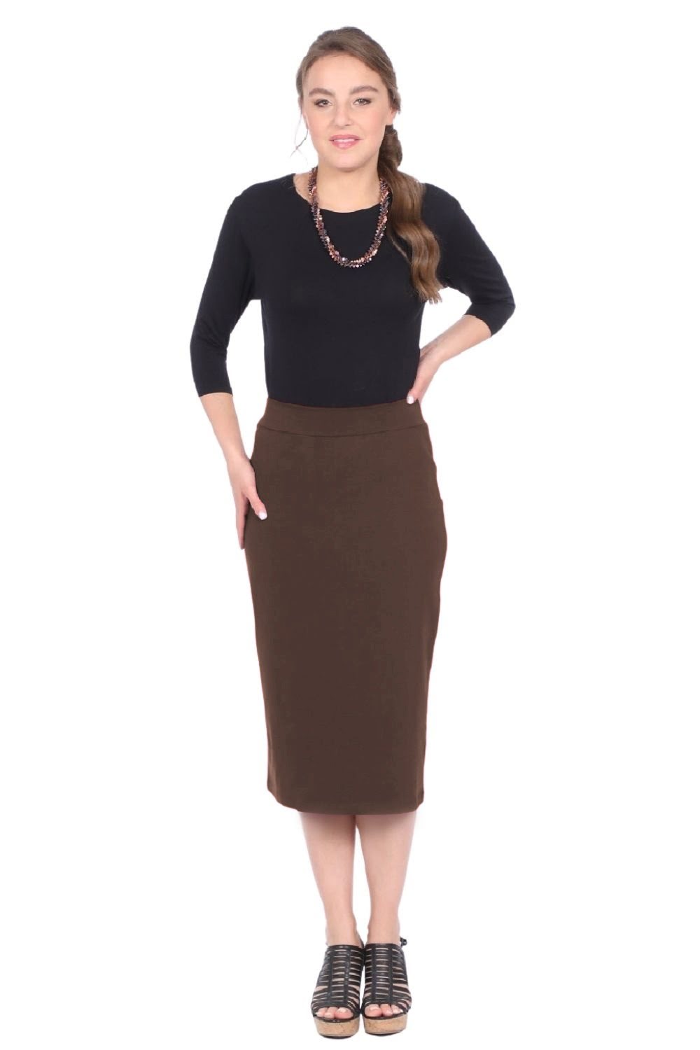 Mid-Calf Pencil Skirt - Versatile Classic