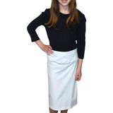 Girls Stretch Knee Length Pencil Skirt in Cotton Spandex