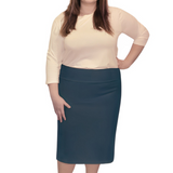 Classic Cotton Lycra Pencil Skirt - Below Knee Length