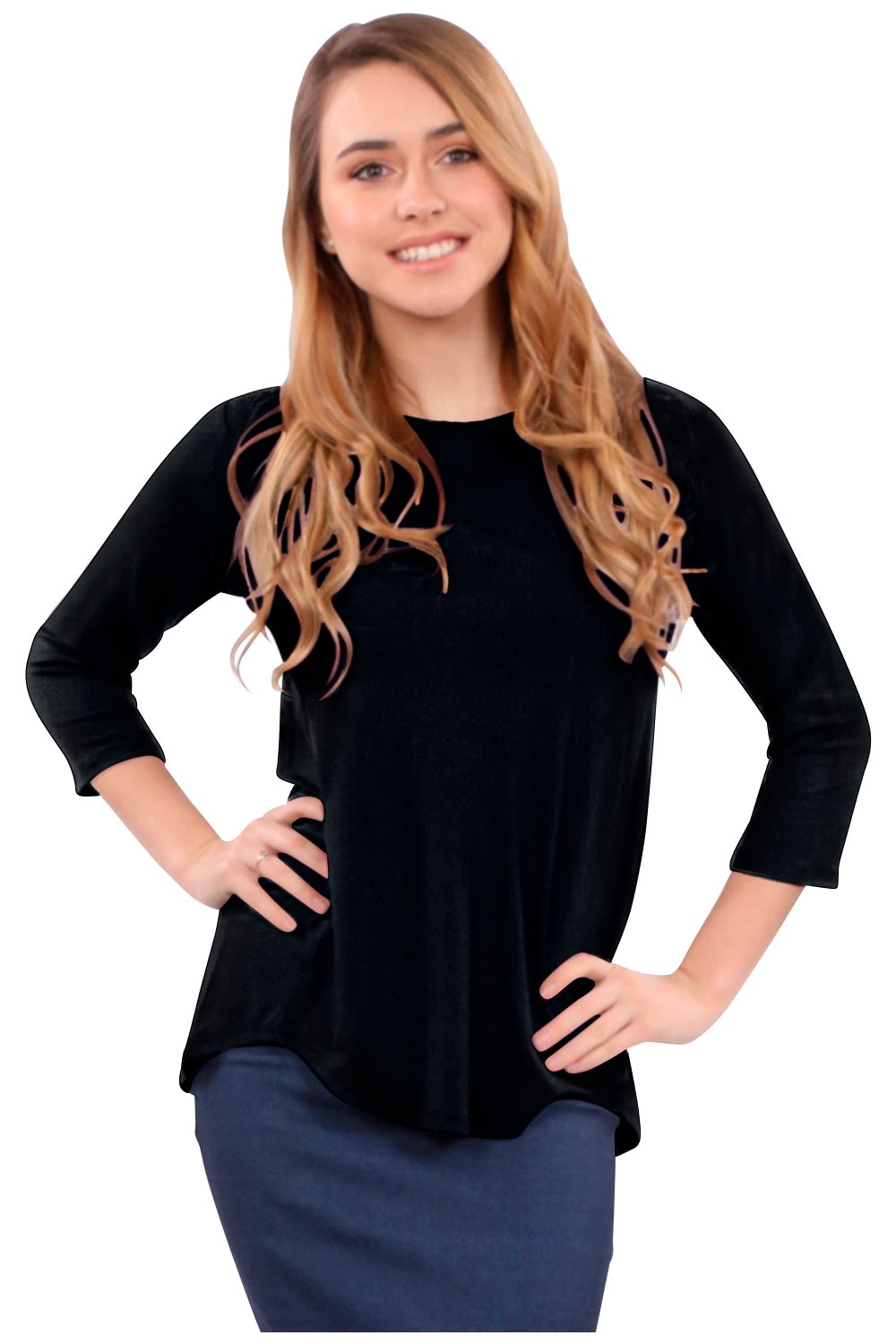 3/4 Sleeve Tapered Tunic for Women