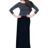 Flowing A-Line Maxi Skirt - Stretch Comfort Waistband