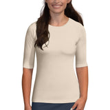 Fitted Layering Shell - Modest Round Neck with Elbow Sleeves