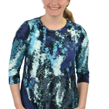 Modest Handkerchief Tunic Top - 3/4 Sleeve Comfort Flow Design