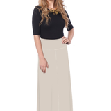 Sleek A-Line Maxi Skirt with Adjustable Fold-Over Waist