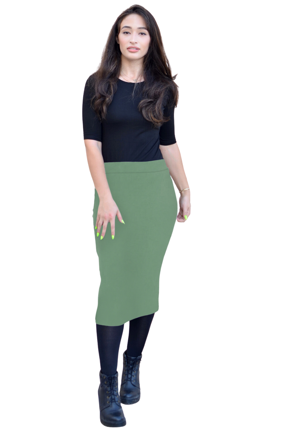 Mid-Calf Pencil Skirt - Versatile Classic