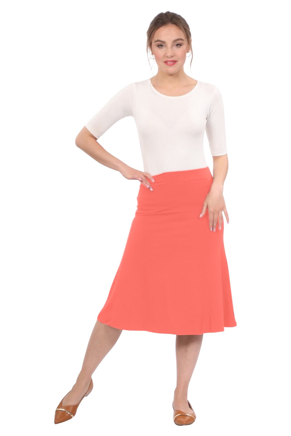 Knee Length A-Line Skirt for Women