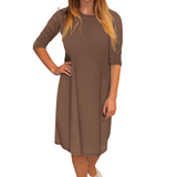 Classic Knee Length A-Line T-Shirt Dress