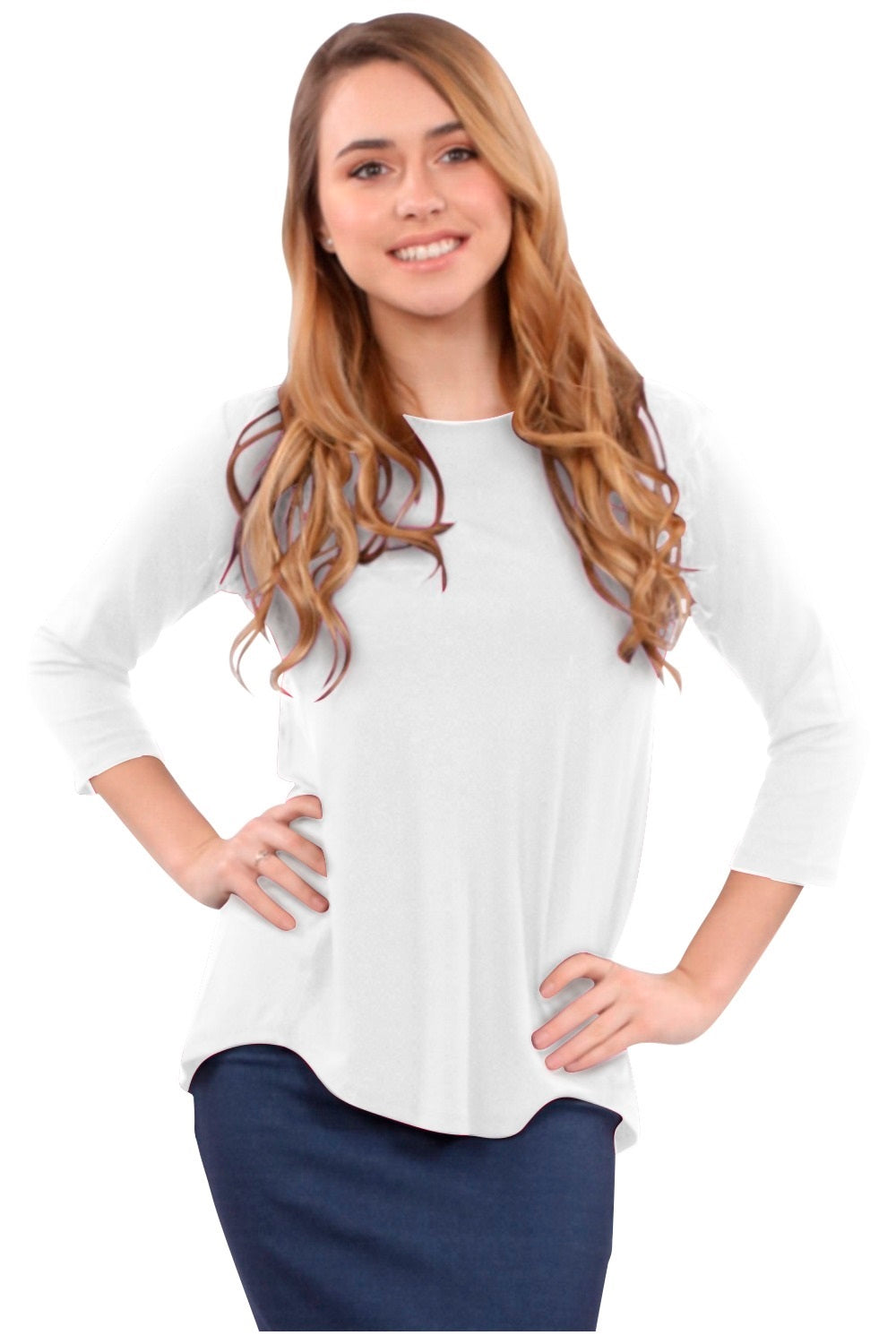 3/4 Sleeve Tapered Tunic for Women