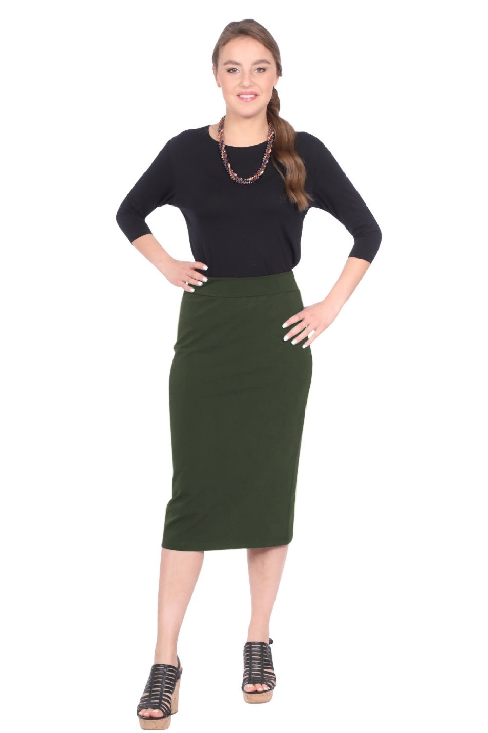 Mid-Calf Pencil Skirt - Versatile Classic