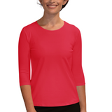 Womens 3/4 Sleeve Shell Top