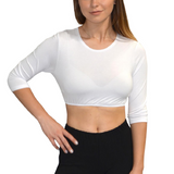 3/4 Sleeve Cropped Layering Shell in Viscose Spandex - Women's and Plus Sizes