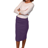 Girls Stretch Knee Length Pencil Skirt in Cotton Spandex