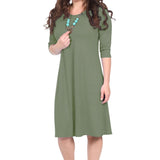 Classic Knee Length A-Line T-Shirt Dress