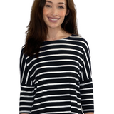 Modest 3/4 Sleeve Raglan Tunic Top - Breathable Viscose Blend