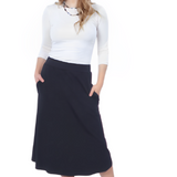 The Perfect A-Line Midi Skirt with Pockets