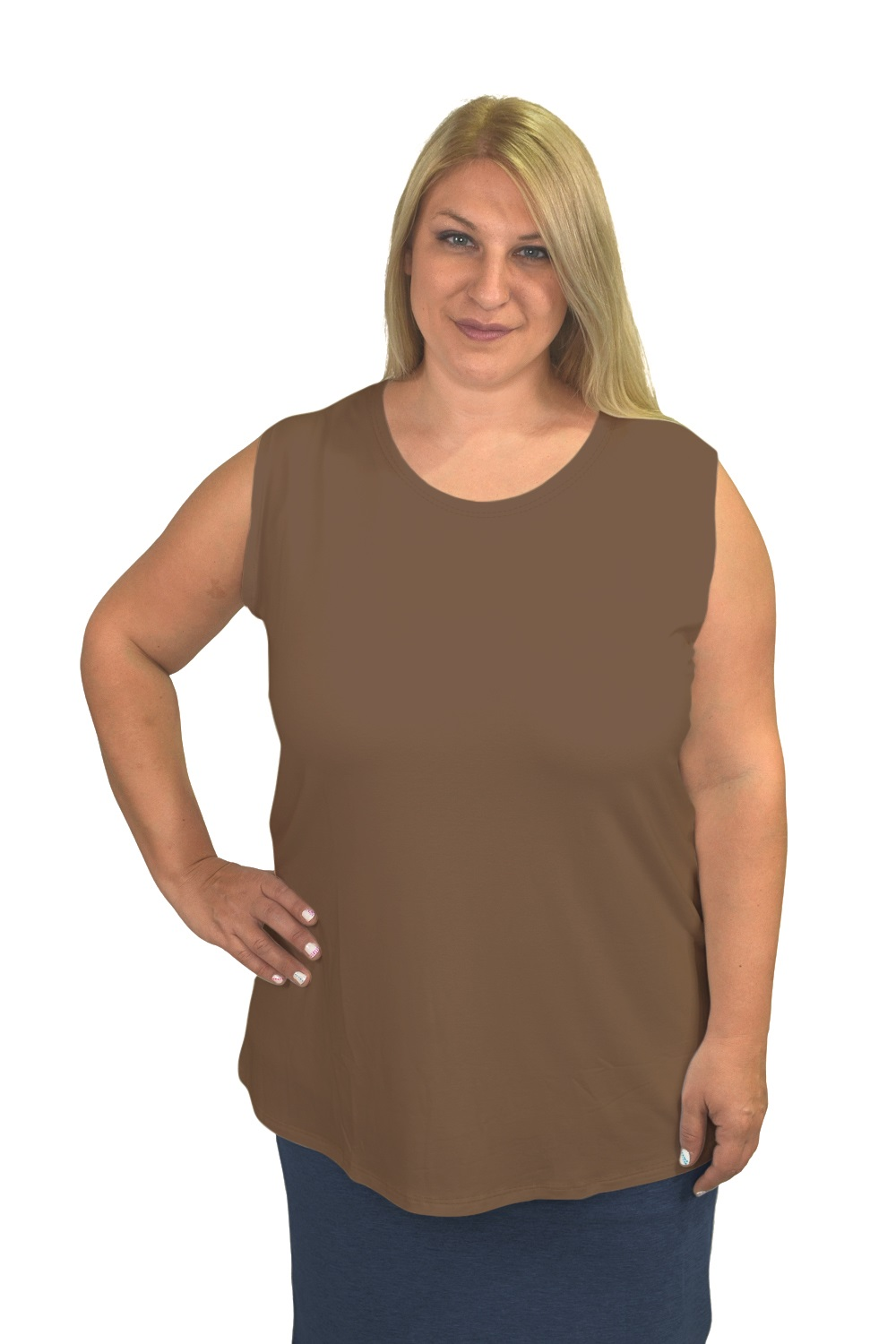 Premium Sleeveless Shell Top with Full Shoulder Coverage - Layering Tank Top