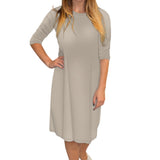 Classic Knee Length A-Line T-Shirt Dress