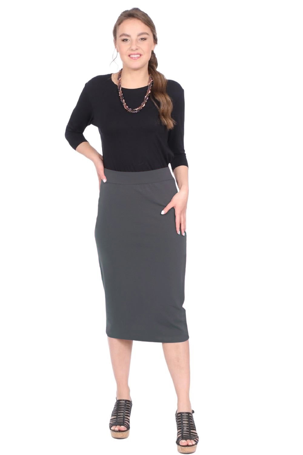 Mid-Calf Pencil Skirt - Versatile Classic