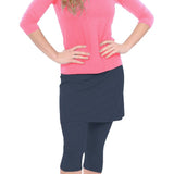 Womens Running Sports/Swim Mid-Thigh Skirt With Leggings