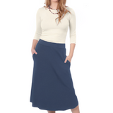 The Perfect A-Line Midi Skirt with Pockets