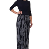 Long Printed Heavier Weight Jersey Maxi Pencil Skirt