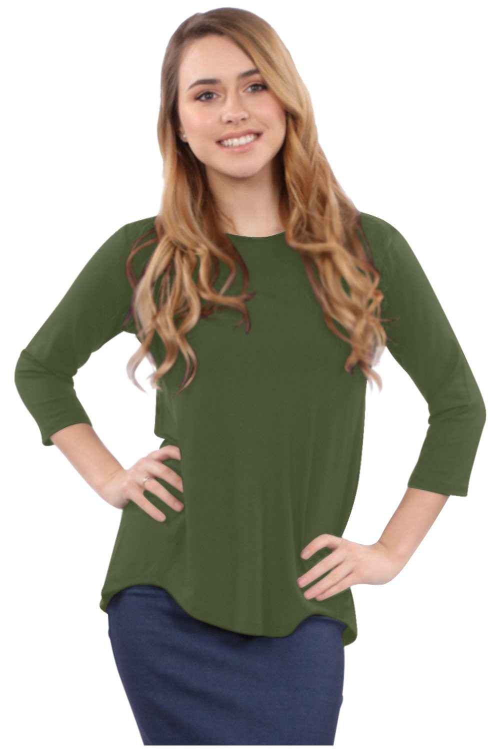 3/4 Sleeve Tapered Tunic for Women