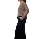 Cotton Blend Maxi Skirt with Pockets - Casual Comfort