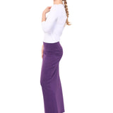 Classic Fitted Maxi Pencil Skirt - Cotton Blend with Stretch Comfort and No Slits