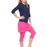 Mid-Thigh Skirt With Attached Capri Leggings for Sports/Swim