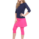 Mid-Thigh Skirt With Attached Capri Leggings for Sports/Swim