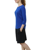 Modest Athletic Moisture-Wicking Performance Top with 3/4 Sleeves