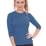 Relaxed Fit 3/4 Sleeve Swim & Exercise Top - Quick-Dry UPF 50+ Protection