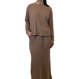 Cotton-Blend Maxi Skirt with Pockets | Casual Comfort for Every Day